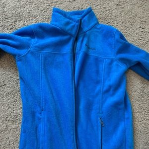 blue columbia zip up fleece
